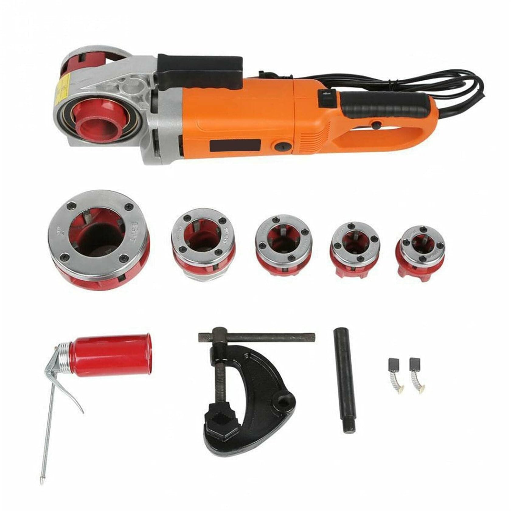 Machine à fileter les tuyaux électriques portable 2300W avec 4 têtes de filière interchangeables