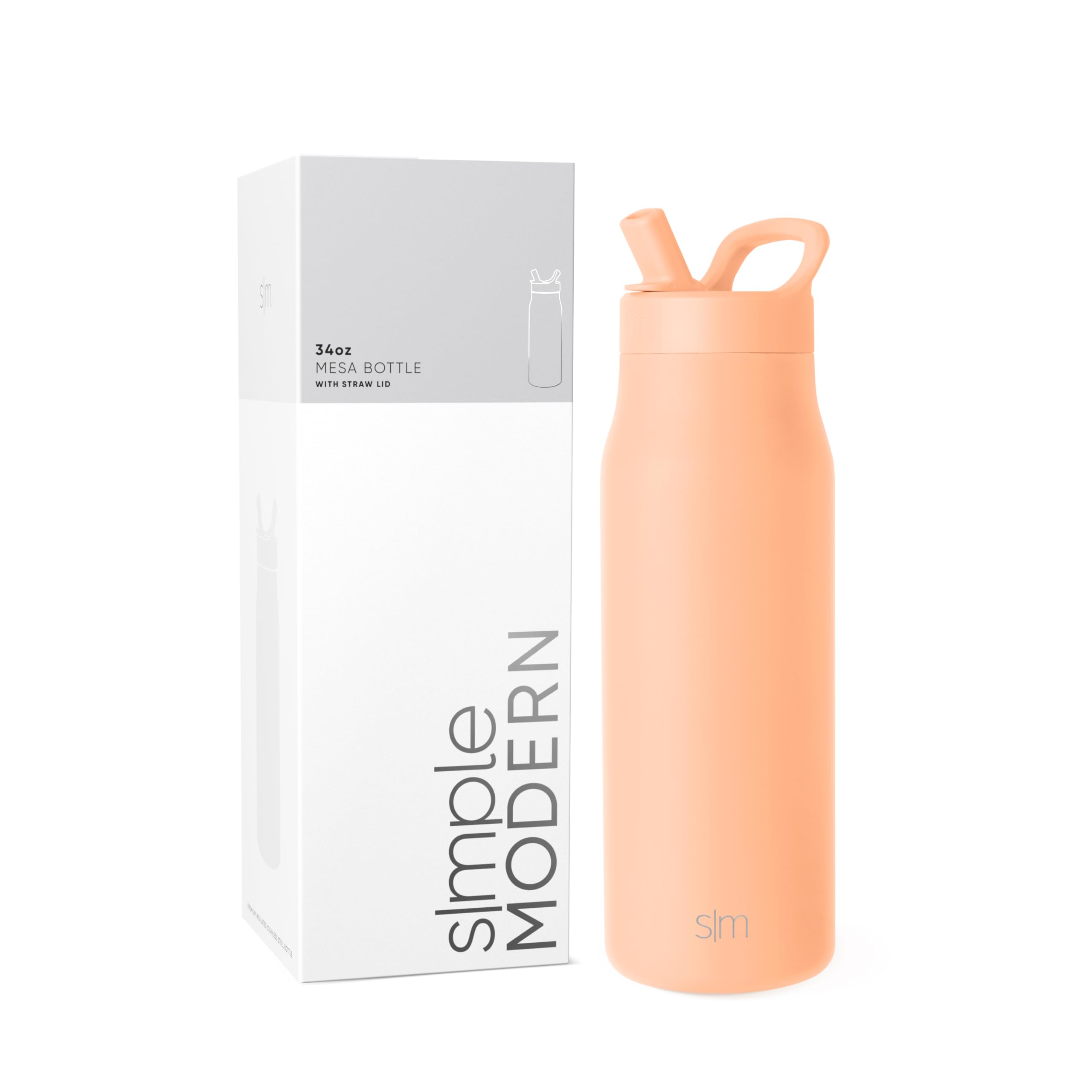 Simple Modern Water Bottle with Straw lid