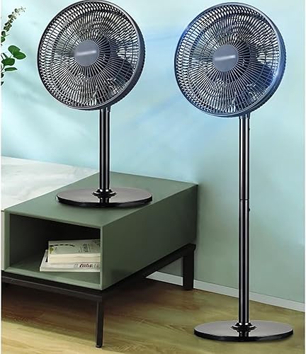 Miniatura 3 de Ventilador de pie ajustable de 3 velocidades, ventilador de escritorio 2 en 1, ventilador de pie ultra silencioso con motor de CC, ventilador de