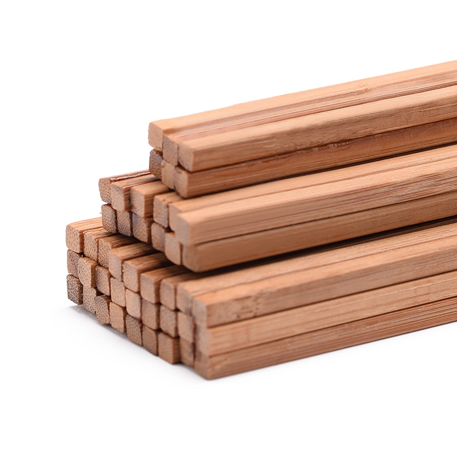 Karbonizowane kwadratowe pręty bambusowe/drewniane - 5×5×300 mm, patyczki do majsterkowania DIY do budowy modeli(200Pcs)