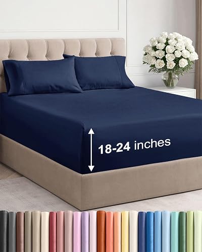 Extra Deep Twin Sheet Set - 4 Piece Breathable and