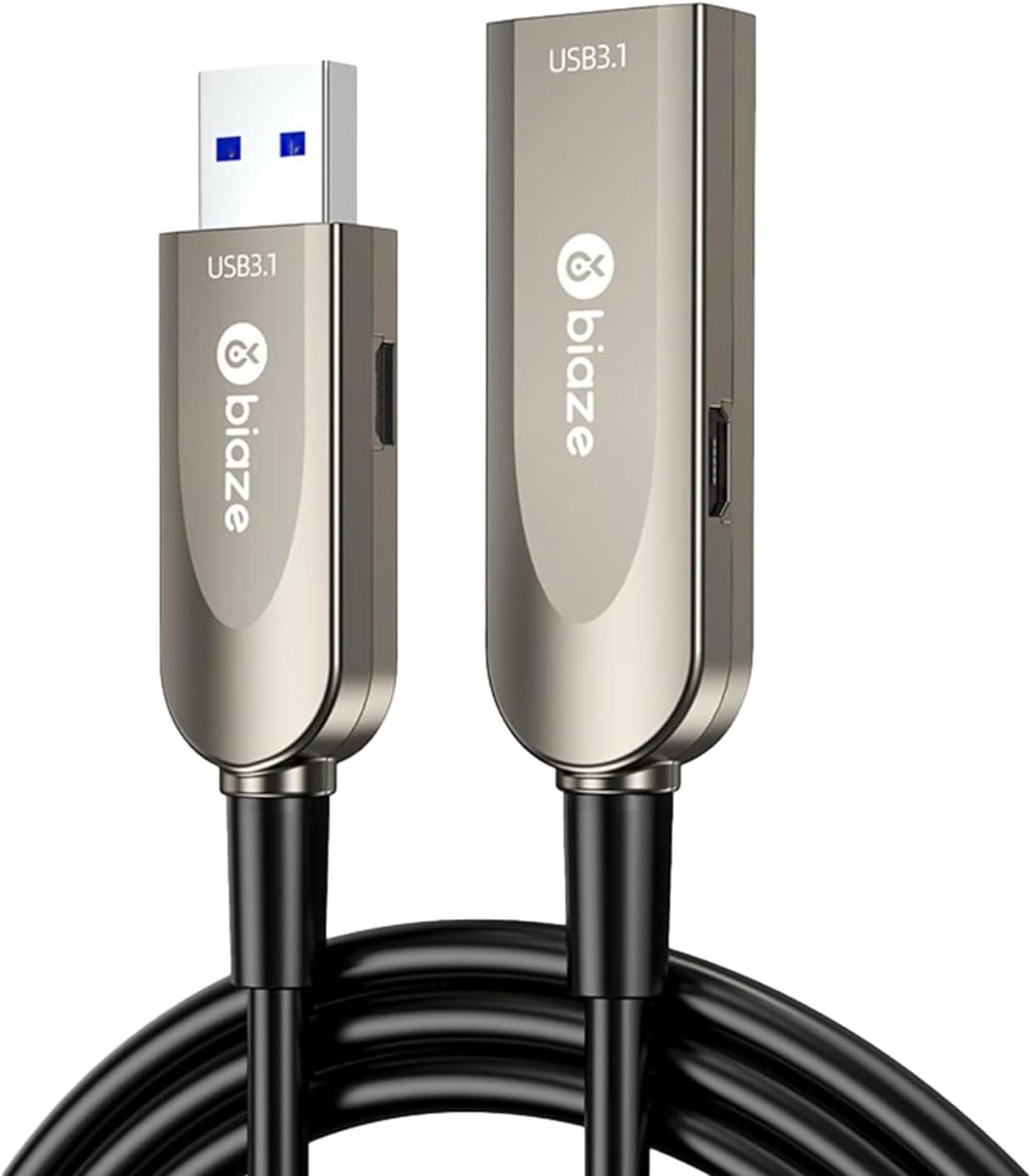 Active Optical USB 3.0 Extension Cable Fiber Optic Type A Male to Female USB Extension Cord USB Extender 5Gbps Data Transfer for Webcam,Gamera, USB Hub, Keyboard, Hard Drive, Printer(165ft)
