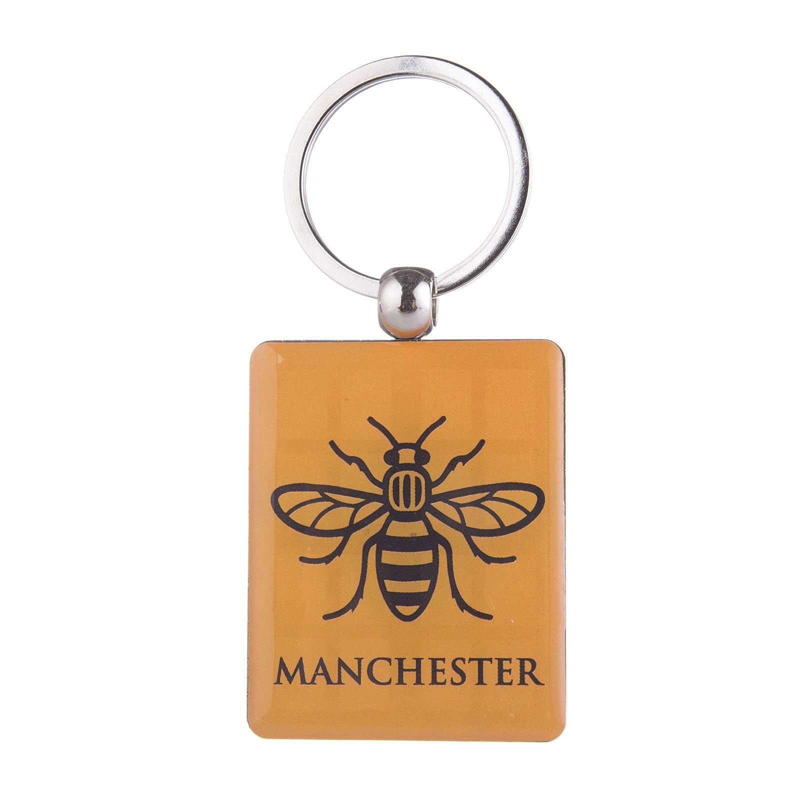 Eurostick Manchester Big City Bee Keyring Keychain Skyline Bagcharm (Yellow Bee Keyring)