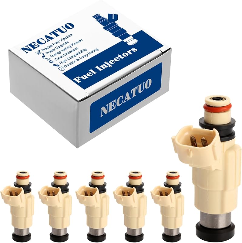 Kit com 6 Bicos Injetores de Combustível NECATUO para Yamaha Outboard 4 tempos F200TXR F225TLR F225TXR LF225TXR – CDH240