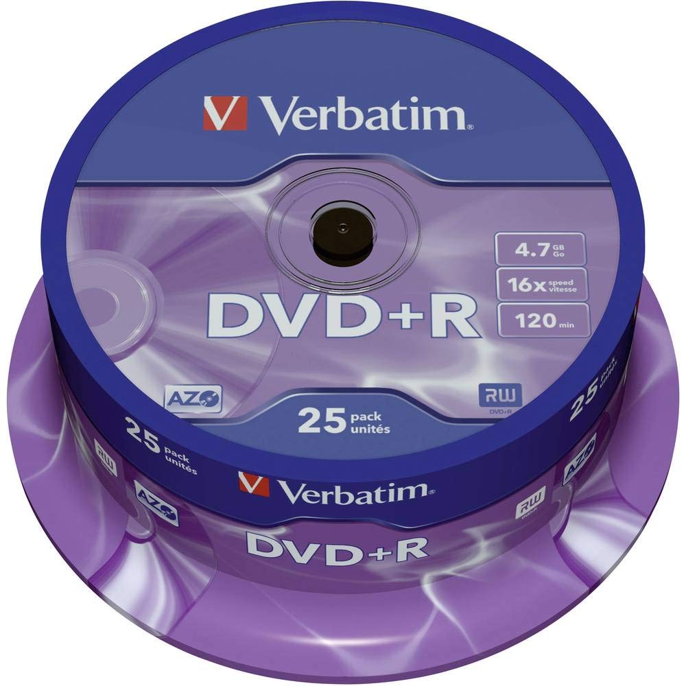 DVD+R Verbatim Advanced AZO 16X/ Tarrina-25uds