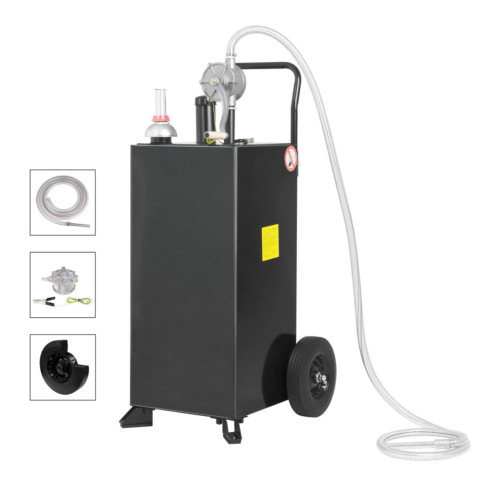 Buy 30 Gallon Caddy with Pump, Heavy Duty Portable Fuel Tank with