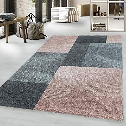Modern Efor Trendy Geometric Quality Rug Hallway Runner Carpet (3712 Rose, 80x150 cm (2'6''x5'0'')) Cover