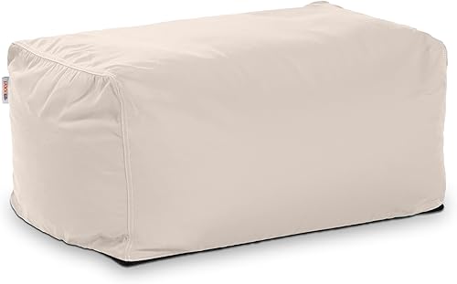 Miniatura 1 de Jaxx Leon - Puf otomano para exteriores, color blanco