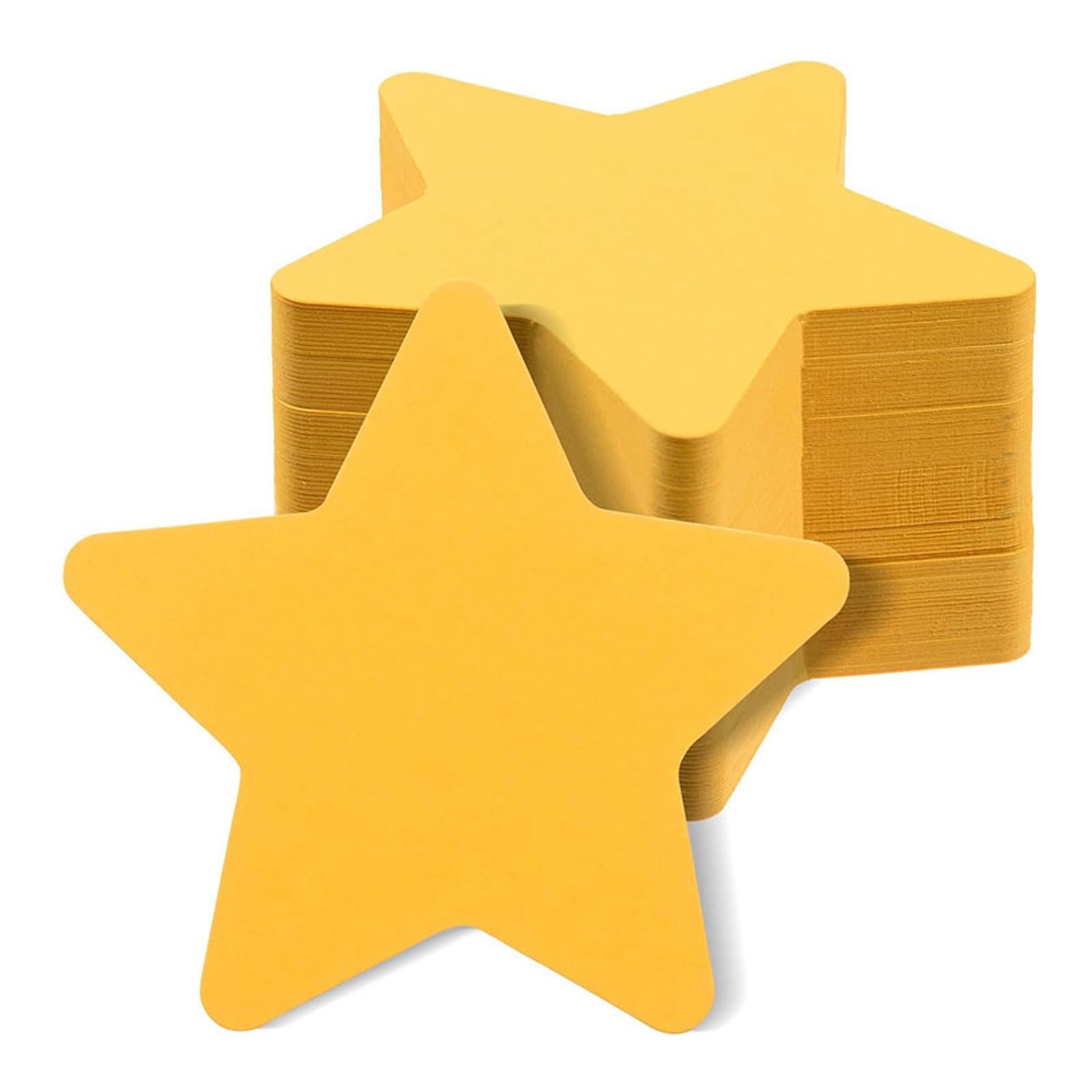 4 Inch Gold Star Cutouts - 200pcs Large Gold Card Stars - Star Shaped Paper Cards for Classroom Bulletin Board Party Wall Decoration & DIY School Craft Projects