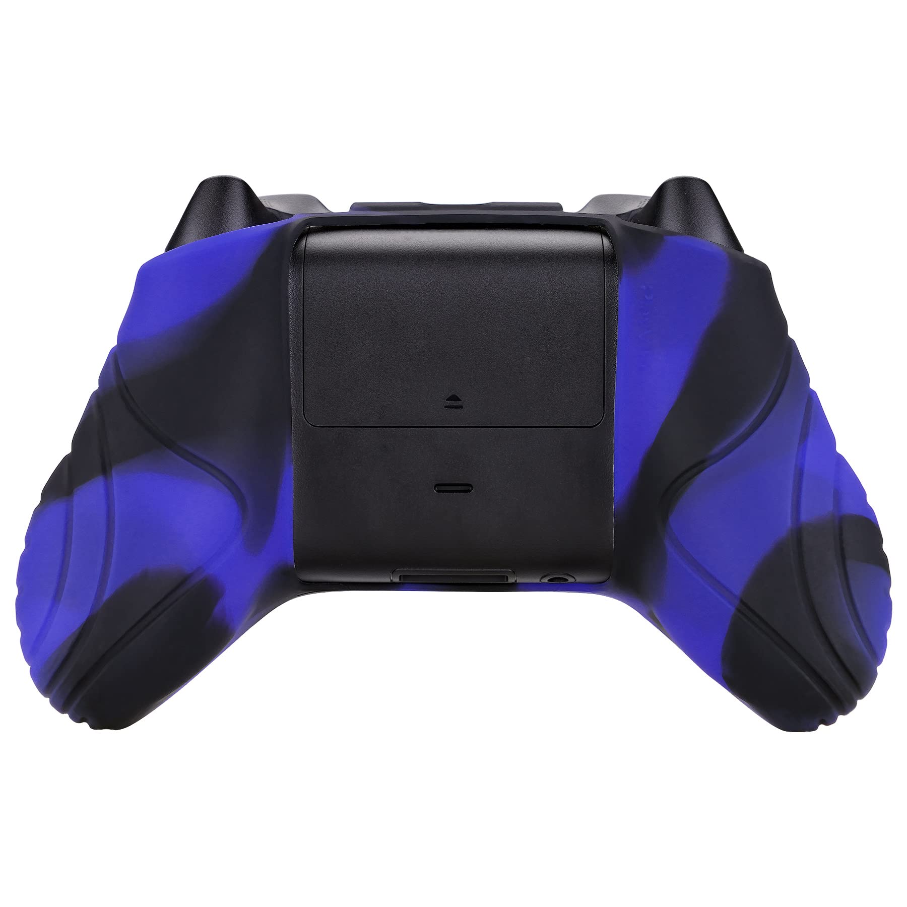 eXtremeRate PlayVital Funda de Silicona para Xbox Series X/S - Suave al Tacto, Antideslizante y Resistente, con 2 Tapas para Joysticks, Cubierta Protectora de Goma (Edición Samurai-Azul Negro)