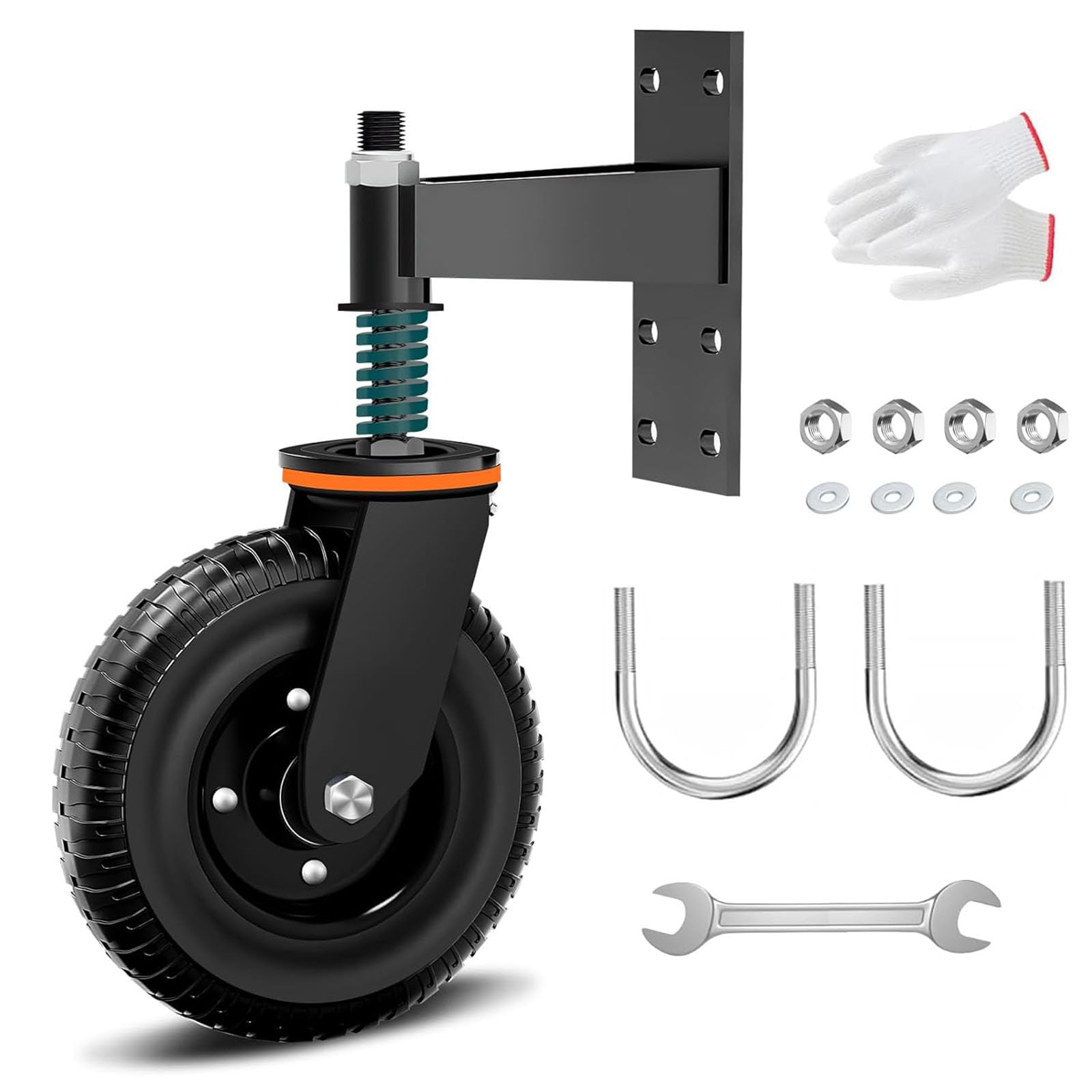 Rueda de Puerta de Valla de Compuerta de Tubo Metálico 600lb 360 Grados 20cm