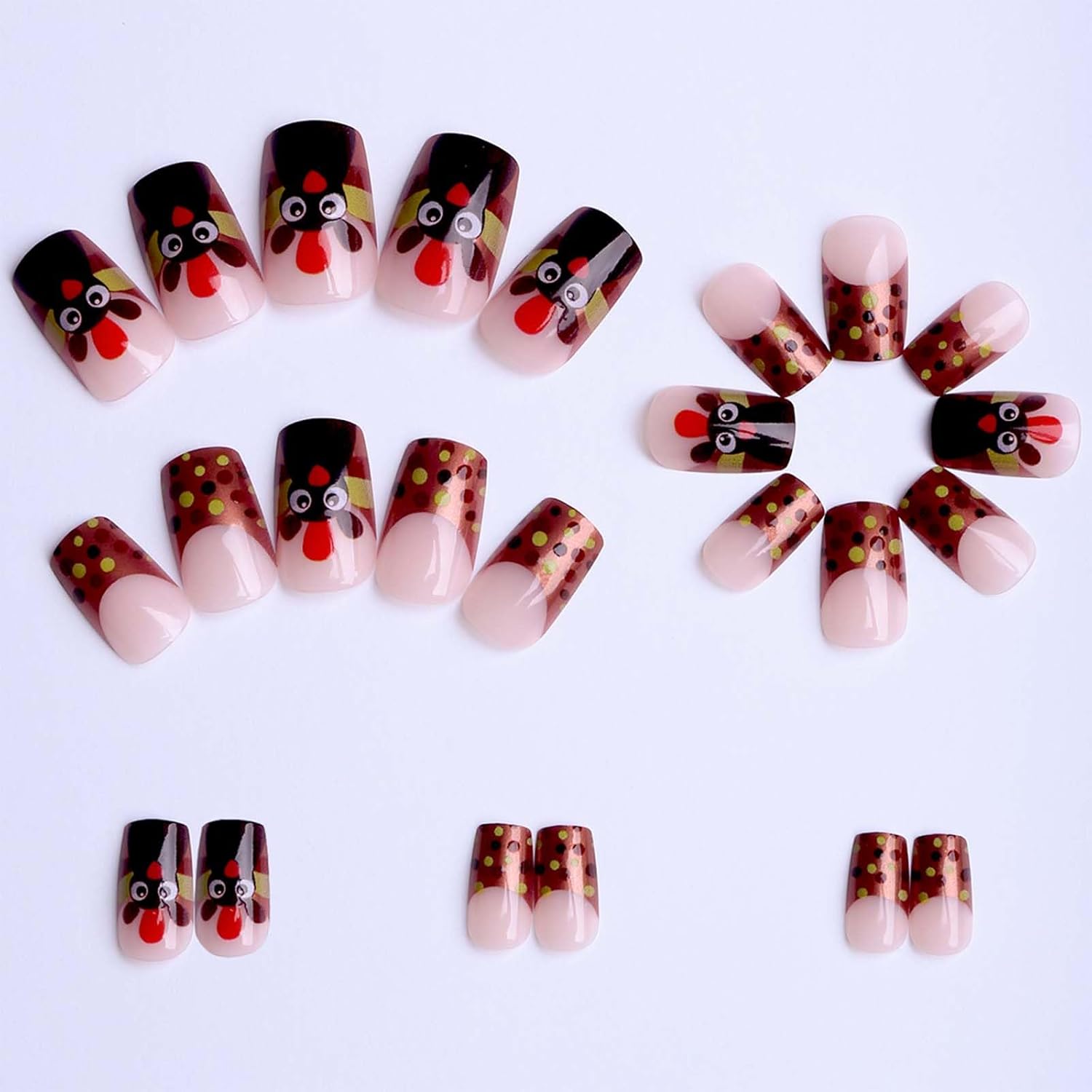 ONPRESS 24Pcs Thanksgiving Glitter Press-On Nails - Image 2