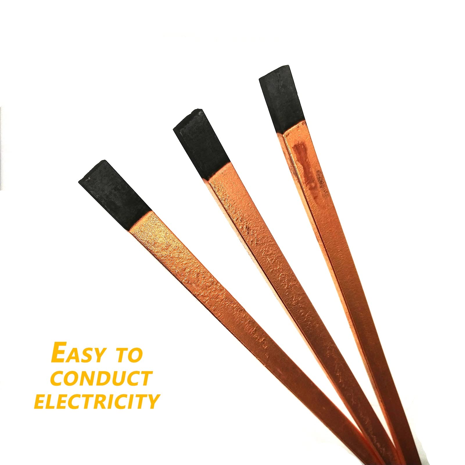 Pręty do wycinania łukowego węglem, Pręt elektrodowy do żłobienia łukiem węglowym powlekany miedzią, różne rozmiary(2pcs,5x25x355mm)