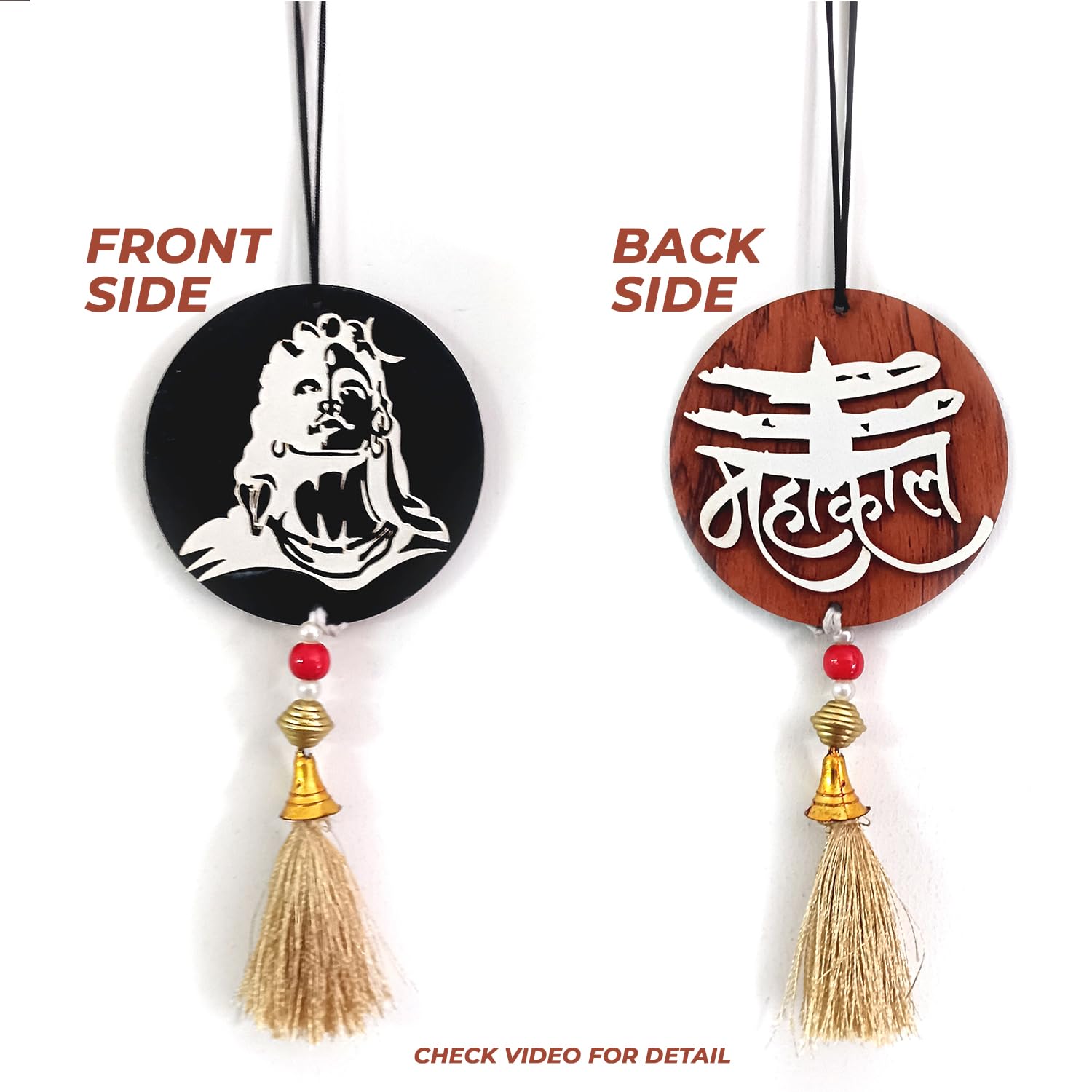 Nupur Studios® Lord Shiva Car Hanging/Positive Vibes/Decoration/Peace Charm/Car Accessories/Mahadev Hanging for Cars/Religious Car Decor/Spiritual Protection for car