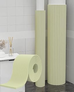 Wrap Around Pole Padding for Basement Dance Poles, Garage Door Safety Protective Pads with Adhesive Backing, Edge Protection Strips for Furniture(White,8pcs)