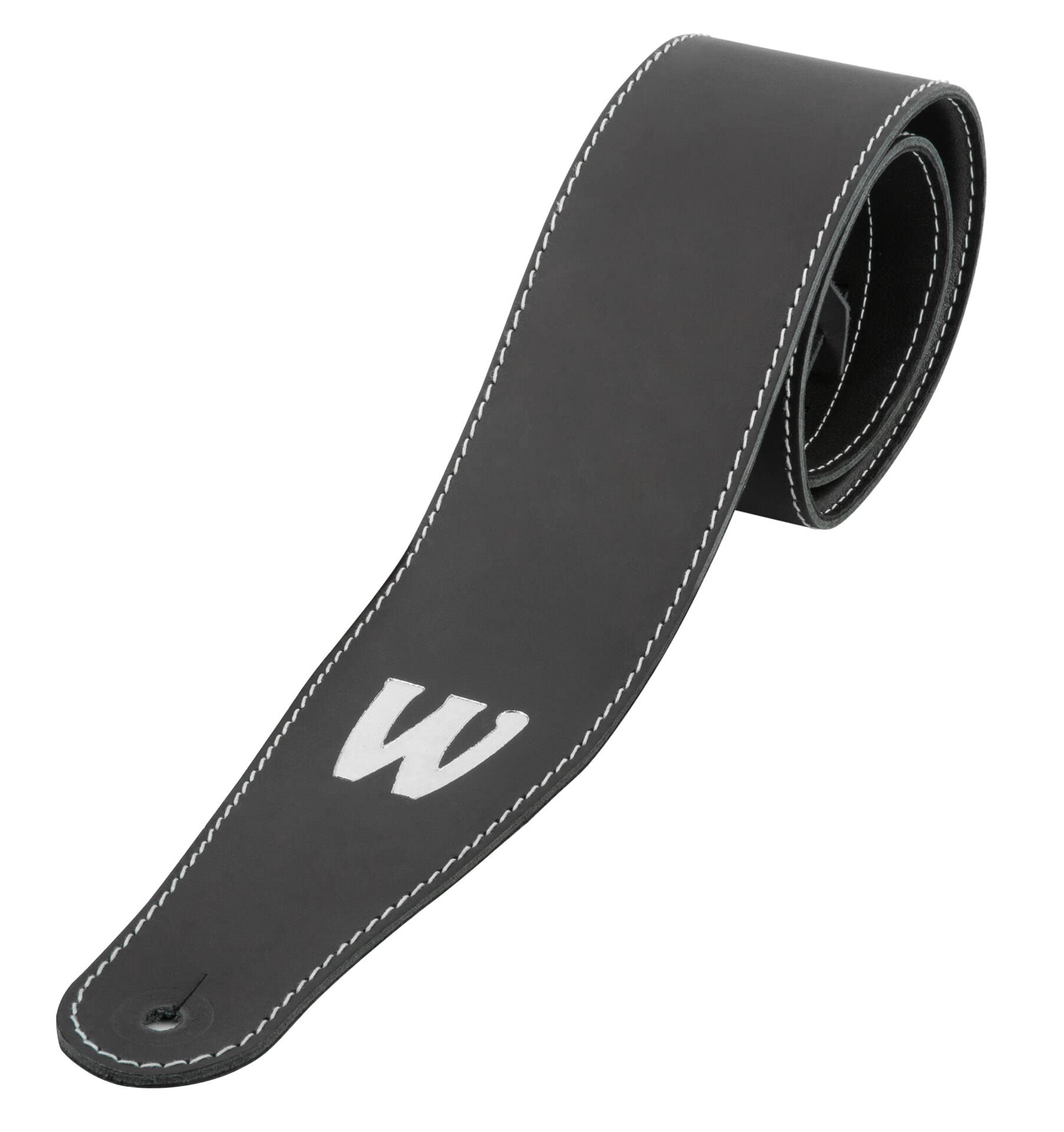 Warwick Teambuilt - Tracolla per basso, in vera pelle, colore: Nero