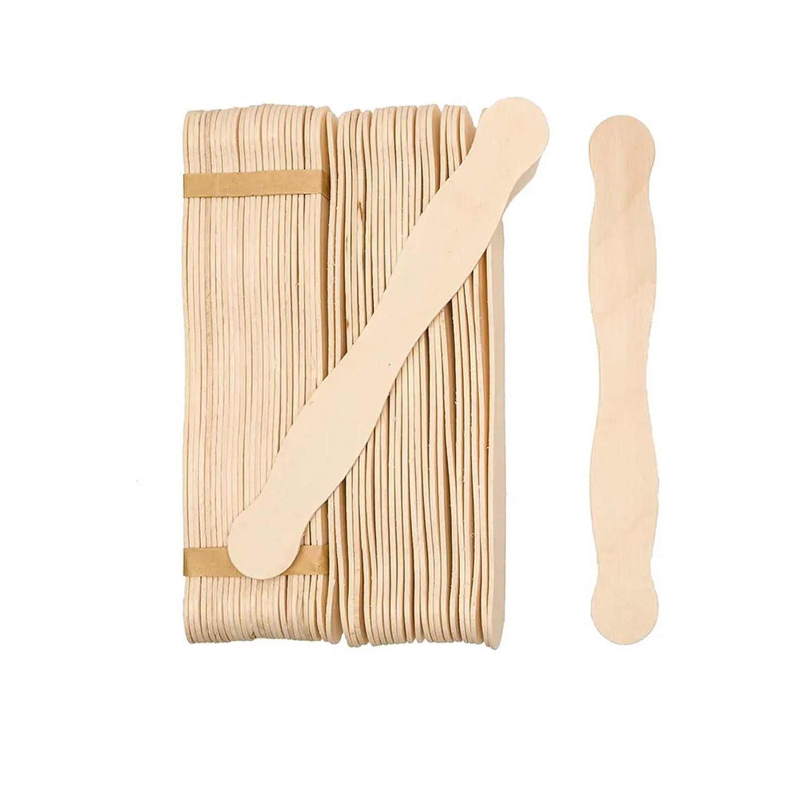 Weqyfdc One Color Craft Wooden Sticks 50Pcs Wave Shaped Ice Cream Sticks Natural Wooden Popsicle Stick Kids Diy Hand Crafts Art Ice Cream Cake Tools