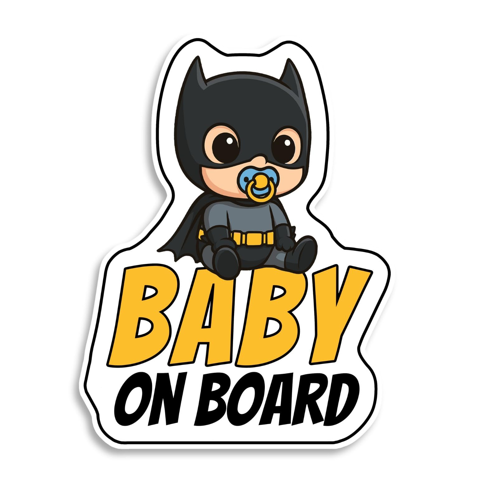 Baby on Board Sign for Car, Little Hero, High Visibility Window Sticker Badge, Easy Apply & Remove, Universal Safety Sign