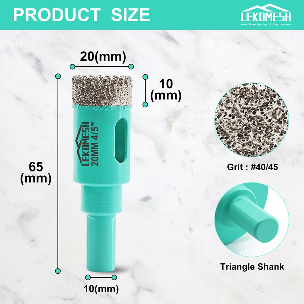 Punte Diamantate Per Gres Porcellanato E Marmo - 2 Pezzi Da 6mm Con Filettatura M14 Per Smerigliatrice - Foto 11