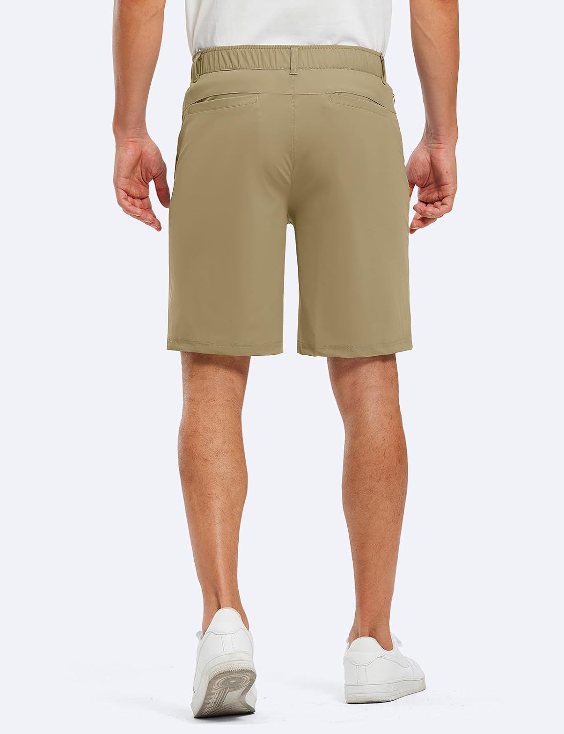TBMPOY Men's 9" Stretch Golf Shorts Lightweight Quick Dry Dress Casual Flat Front Shorts 5 Pockets for Work Business
