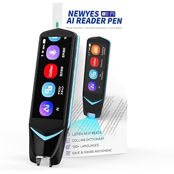 NEWYES AI Pen Scanner, AI Chat, Electronic Dictionary, AI Problem Scan | OCR Two-Way Voice Translator, Supports Left-Handed, 