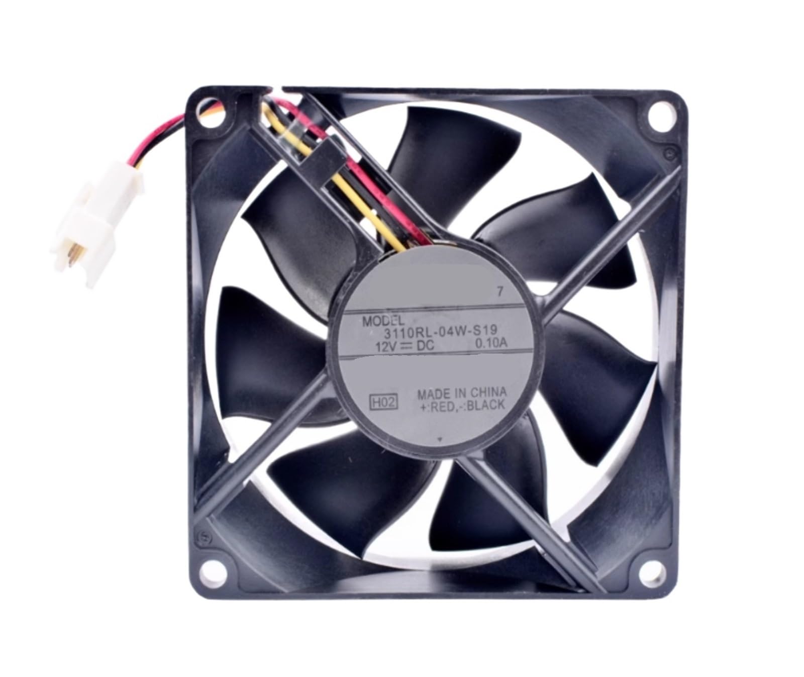 YMUGUEGH 3110RL-04W-S19 80 * 80 * 25mm 12V Three-wire Fan