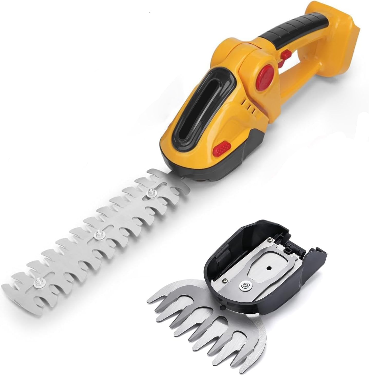 2 en 1 Cortacésped inalámbrico/Cortacésped, 90 ° Hoja Ajustable, Motor de Alta Velocidad 24V, Cuchillas Resistentes a la oxidación SK5, diseño Ligero y ergonómico, Adecuado para el Cuidado del jardí