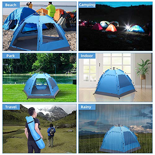 Carpa automática familiar Bonnlo para 3-4 personas fácil de instalar miniatura 6