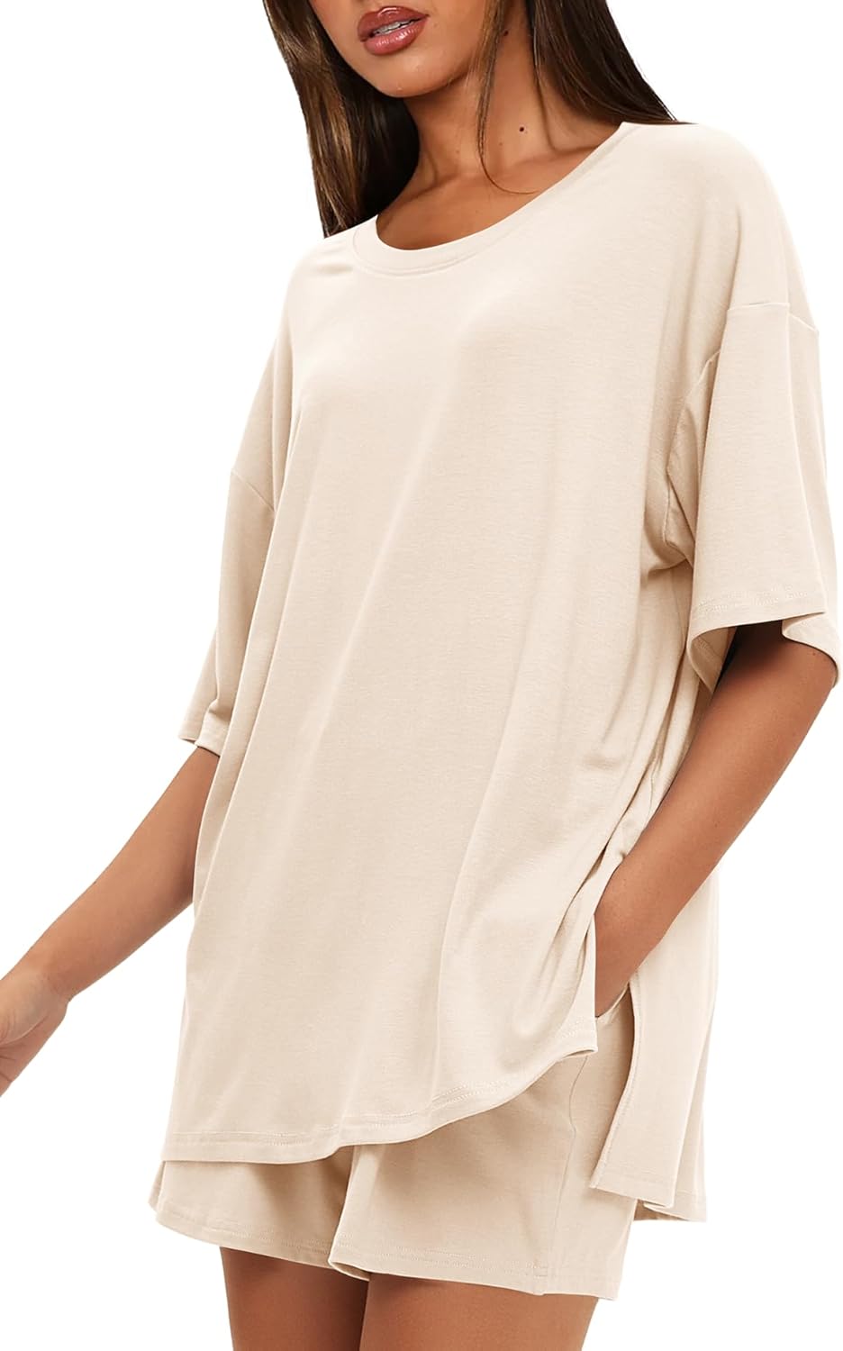 Casual boxy shirts with drawstring shorts for comfy loungewear