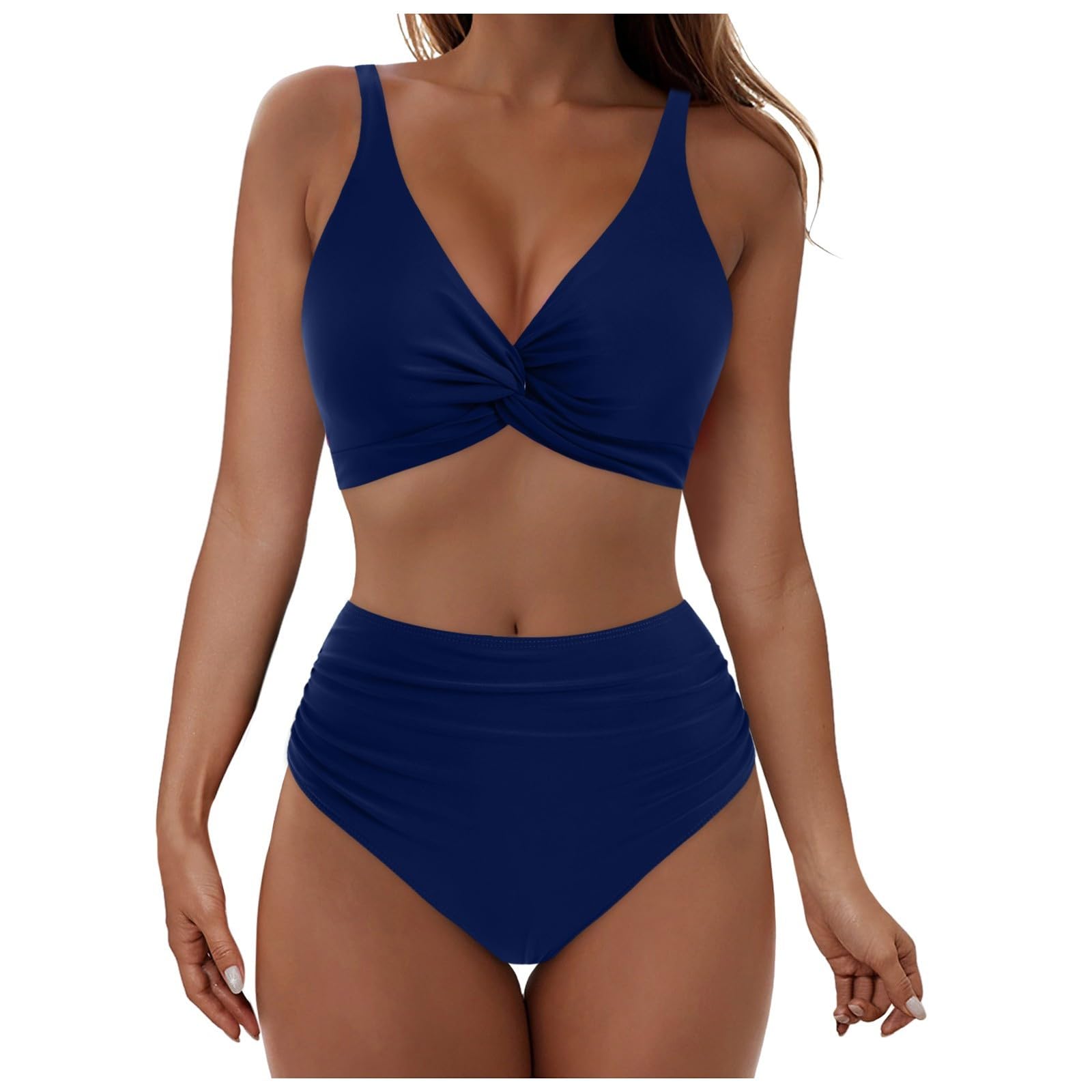 Damskie stroje kąpielowe tankini, zestaw plażowy, okrycie basenowe, wydrążony top bikini z szortami kąpielowymi, konserwatywny dwuczęściowy strój kąpielowy, jasnozielony, XXL