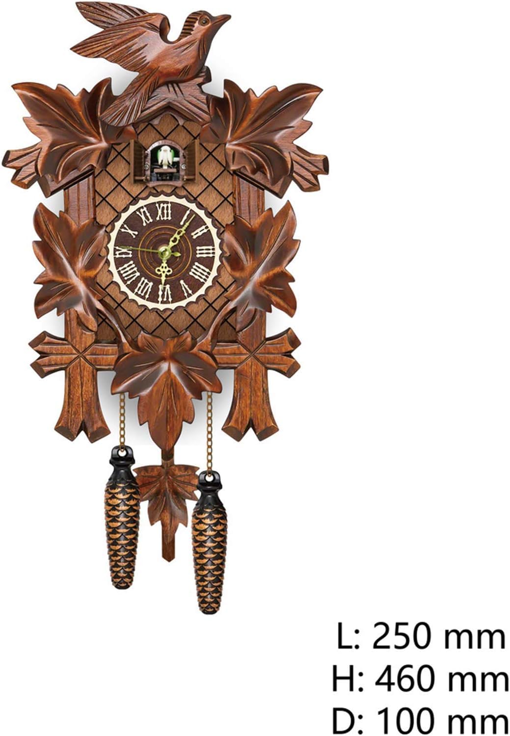 Zegar Z Kukułką, Retro Drewniany Zegar ścienny, Dom Swinging Cuckoo Wall Clock, Budzik Do Salonu, Biura, Gabinetu, Sypialni, Hotel, A