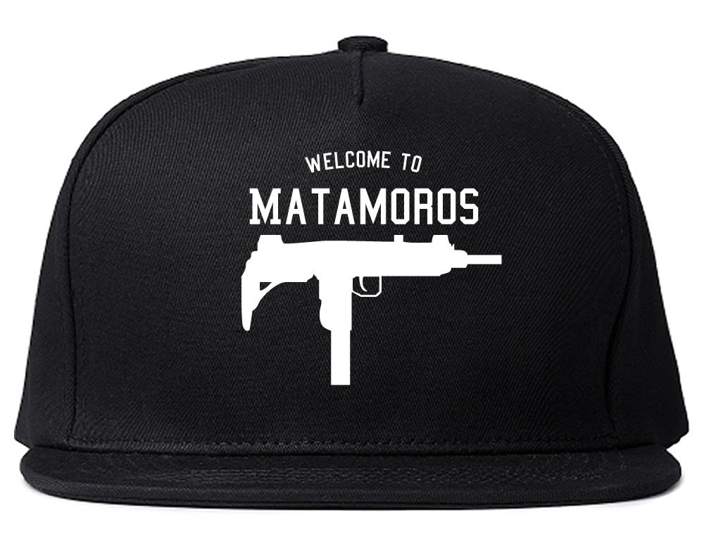 Welcome to Matamoros Uzi Machine Gun City Snapback Hat Cap