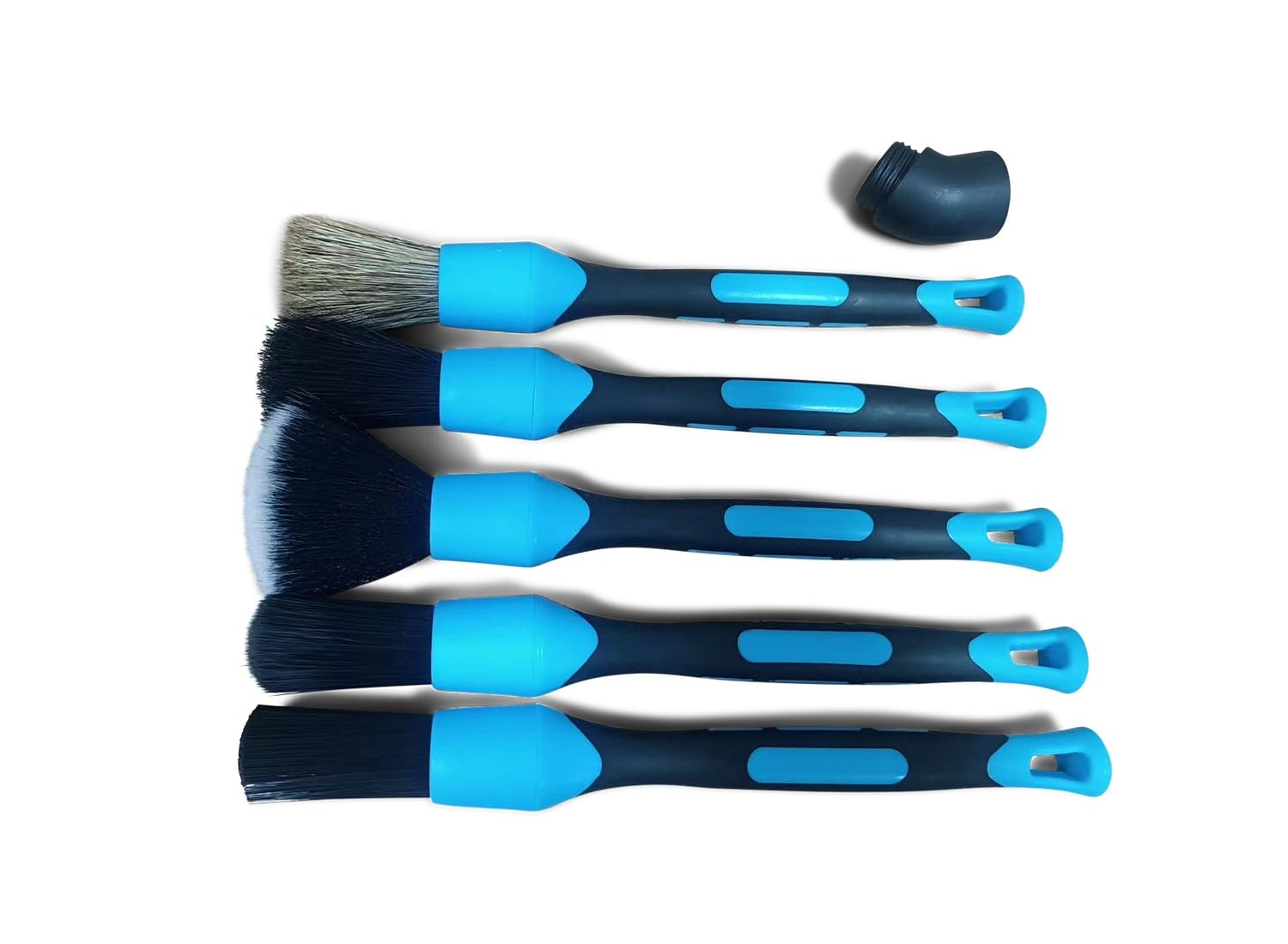 Preimum Car Detailing Brush Set - 5 Pack Auto Detail Kit for Automotive, Soft to Firm Brushes for Cleaning and Polishing for Interior, Exterior, Dashboard, Wheel Rims, Air Vent, Seat, car wash (BLUE)