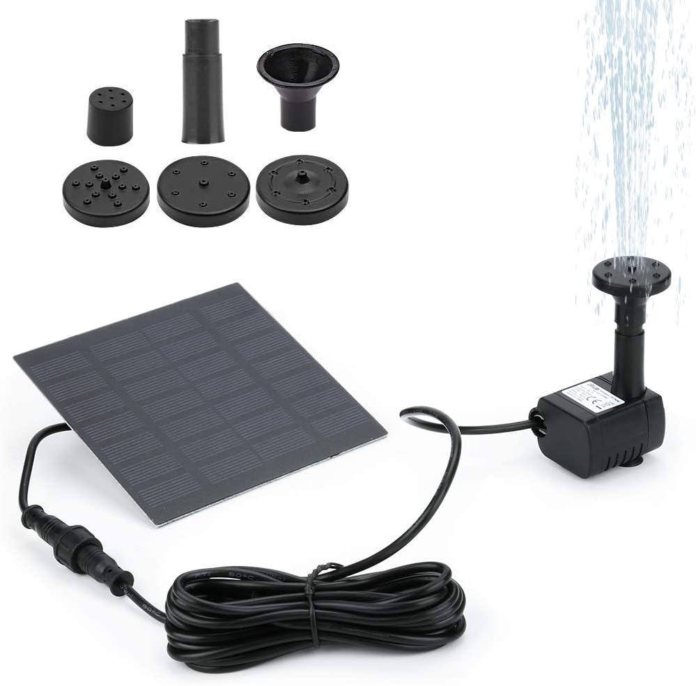 Solar Fountain Pump for Birdbath, 1.8W Free Standing Solar Water Fountain, Solar Powered Water Pump Kit for Bird Bath,Small Pond,Garden and Lawn