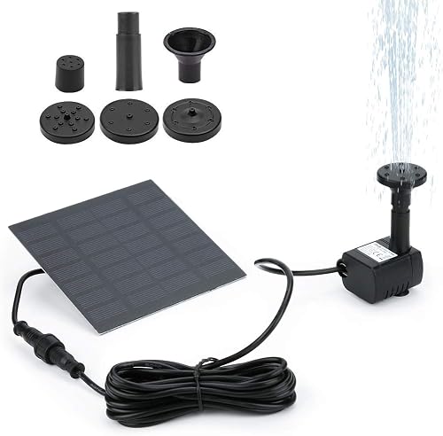 Solar Fountain Pump for Birdbath, 1.8W Free Standing Solar Water Fountain, Solar Powered Water Pump Kit for Bird Bath,Small Pond,Garden and Lawn