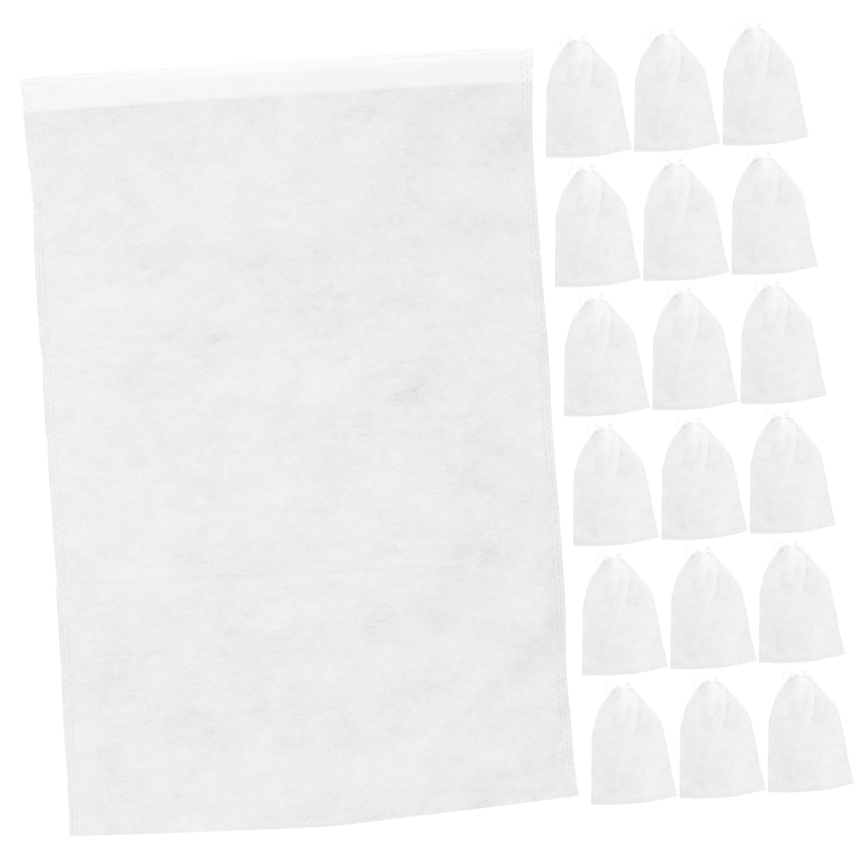 Sacchetti per Scarpe da Viaggio Borsa Porta Scarpe Grande Bianco 50 Non Tessuto per Stoccaggio e Protezione Coulisse 32x48 Cm e Stivaletti a Casa in Viaggio