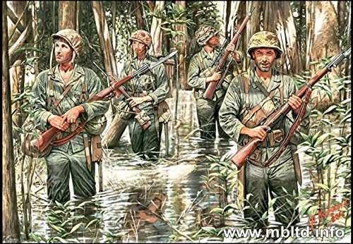 Amazon.com: US MARINES IN JUNGLE 4 FIG WWII 1/35 MASTER BOX 3589