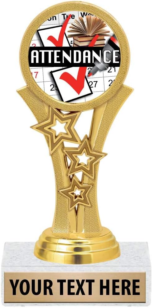 Crown Awards Attendance Trophies, 5 1/2" Starbeam Attendance Trophy, Engraving Included Prime