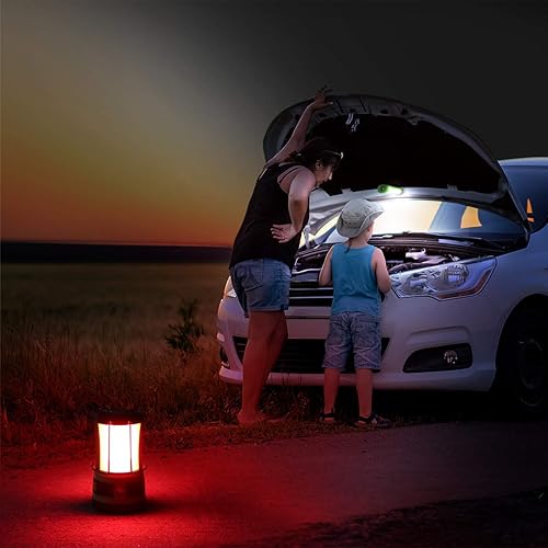 Miniatura 7 de Lepro Linterna LED de camping recargable o alimentada por pilas, luz de camping de 1000 lm con combo de linternas desmontables, 4 modos, linterna