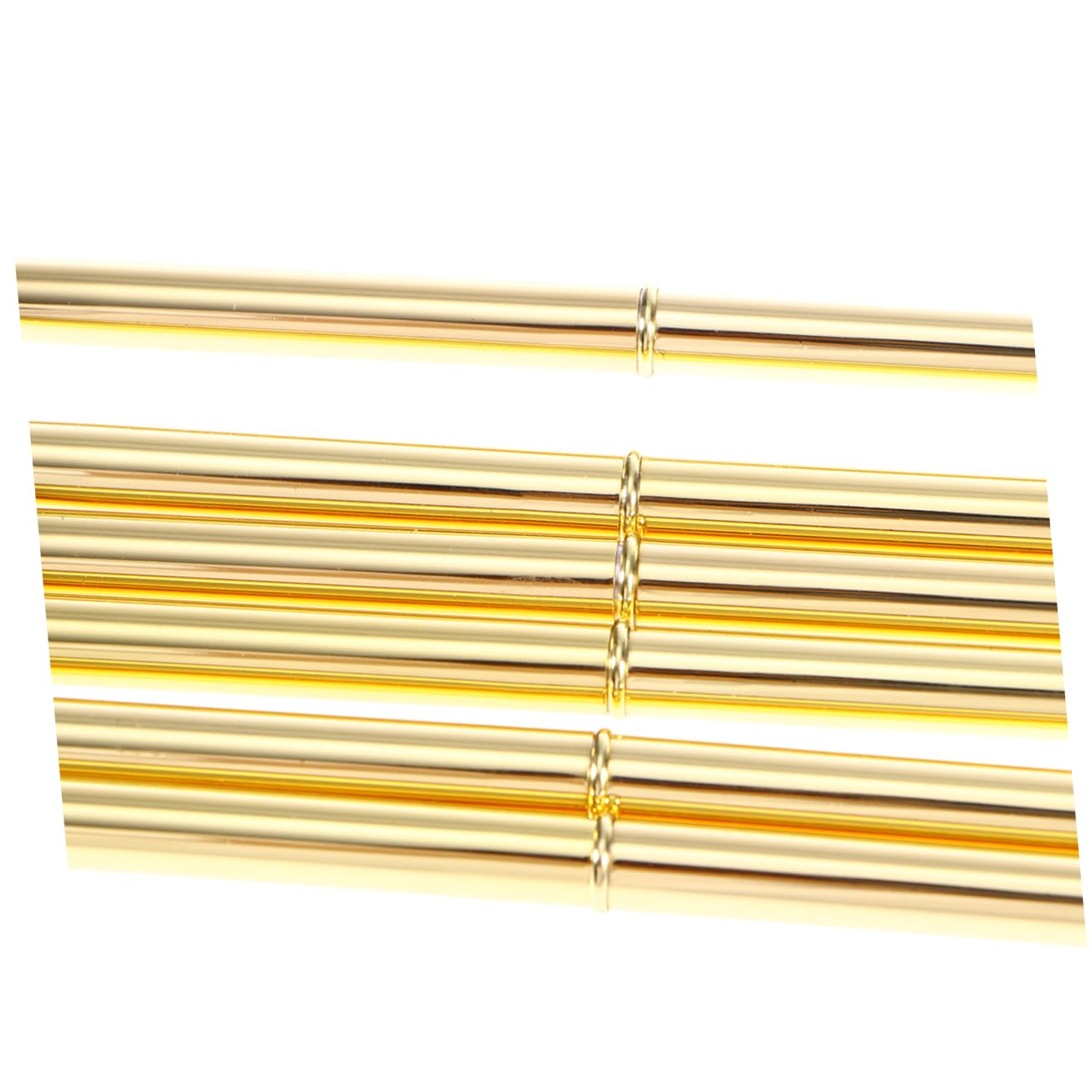 NUOBESTY 18piezas Bolígrafo De Metal Cabezas Dobles y Tinta y Elegante Para y Material Escolar Color Dorado