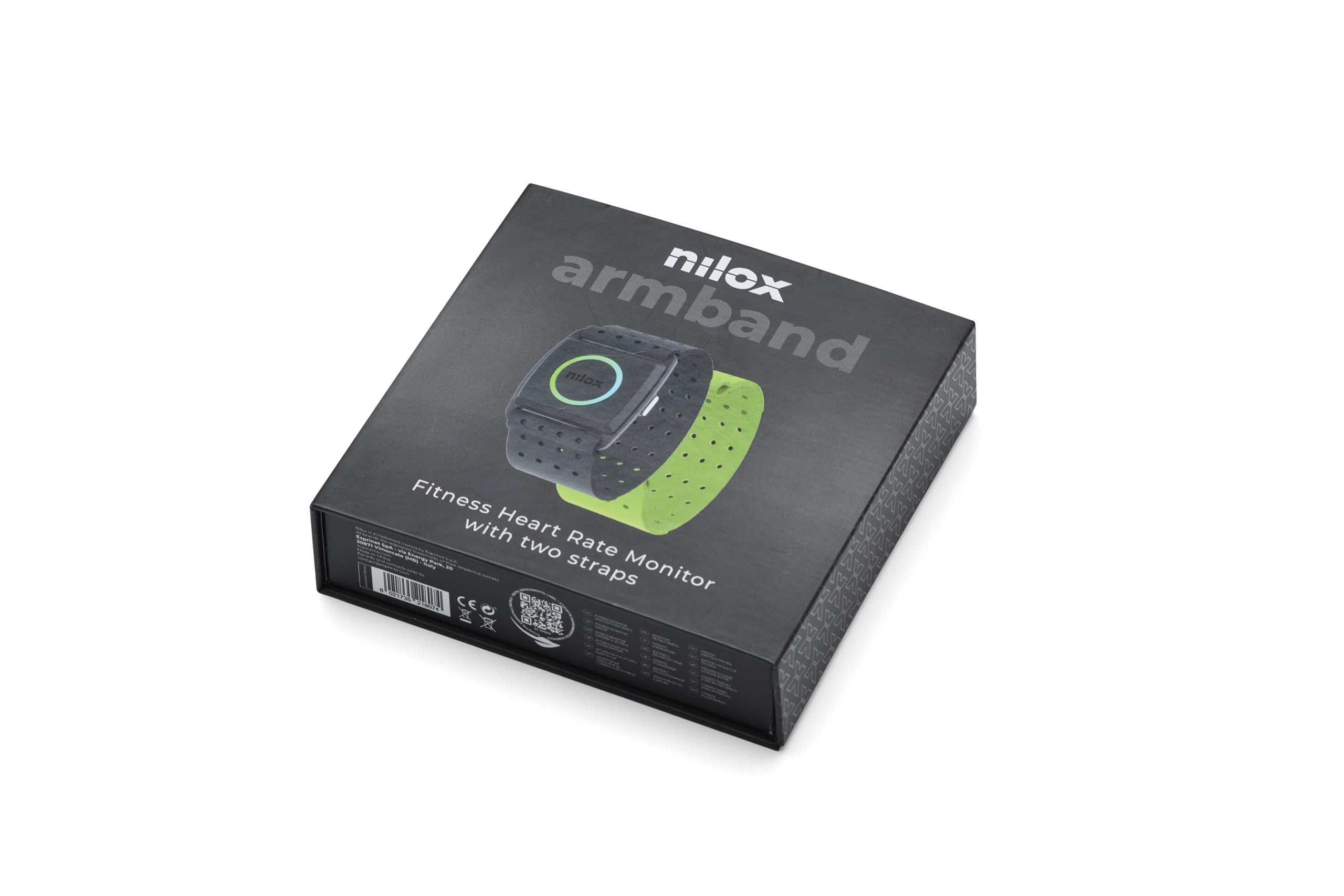 Nilox HRM Smart Armband, Fitness Tracker per Monitoraggio Allenamento e Frequenza Cardiaca, Sensore Ottico a 4 Canali e Indicatori LED Intelligenti, Resistente all'Acqua, Compatibile con App Sportive