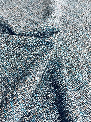 Premium Teal Blue Linen Upholstery Fabric - 1 Yard of Durable and Versatile Material for Sofas, Ottomans, and Cushions 3 Premium Teal Blue Linen Upholstery Fabric - 1 Yard of Durable and Versatile Material for Sofas, Ottomans, and Cushions - Image 2
