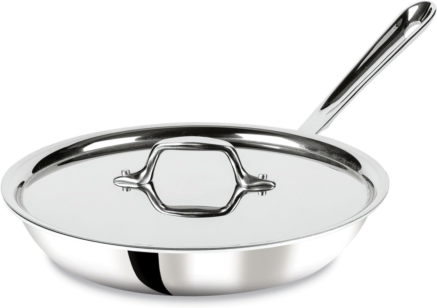 All-Clad 41106 Stainless Steel Tri-Ply Bonded Dishwasher Safe Fry Pan with Lid/Cookware, 10-Inch, Silver by All-Clad