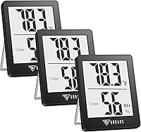DOQAUS 3 Pack Digital Hygrometer Indoor Thermometer - Accurate ±1°F Temp & Humidity Gauge with 5s Refresh, Comfort Icon for Home, Baby Room, Greenhouse