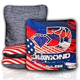 DIAMOND CORNHOLE | Competition Cornhole Bags | Tournament Style | Regulation Size | All-Weather | Set of 4 | Flawless Series (Limited Edition USA)