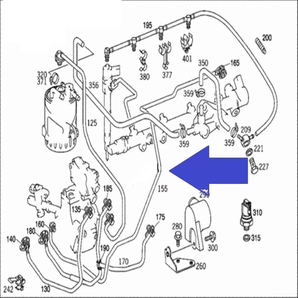 Tubo de combustible de repuesto A6110702032 diseñado para Mercedes Sprinter para modelos Vito de 1999 a 2006