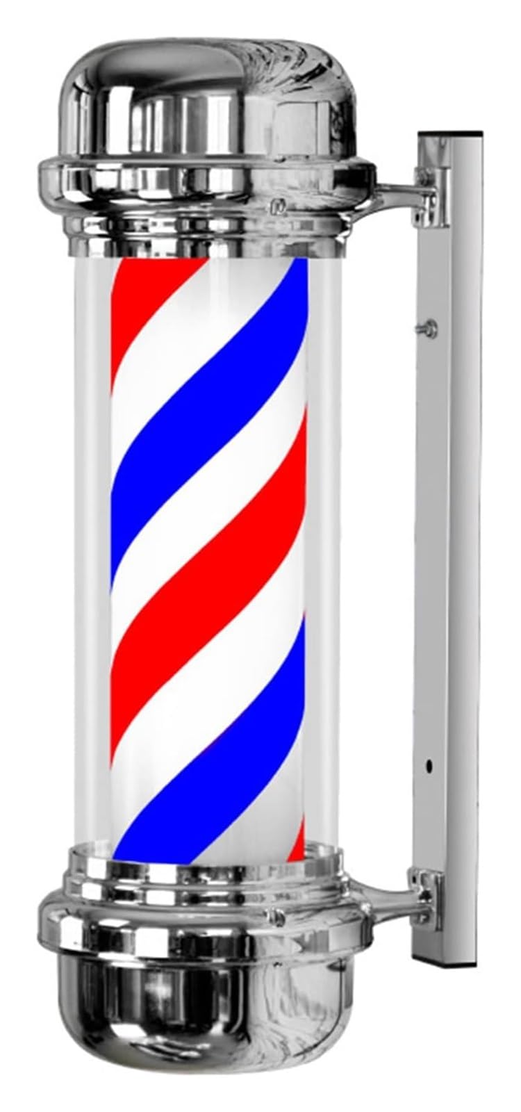 LED Barber Pole Waterproof Barber Pole Light Barbershop Retro Rotating Lamp Hair Salon High Hardness Wall-Mounted Waterproof Sign Light Box
