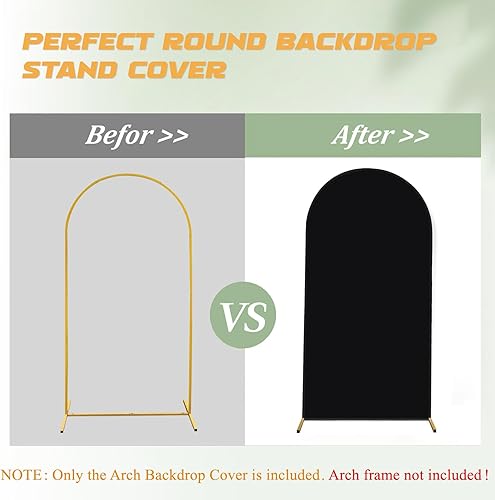 Miniatura 5 de Cubierta de fondo de arco de elastano, rosa, 2 lados, se adapta a 3.3 x 6.6 pies, para bodas, baby shower, decoración de banquetes