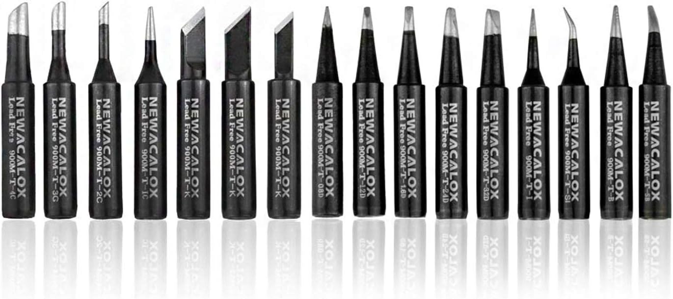 16pcs Solder Tips 900M Soldering Iron Lead-free Tips Replacement, Welding Needle Tip for Yihua,Vastar,NEWACALOX,Tabiger, solder iron/HAKKO 888D 936 937 969 Micro Soldering Station