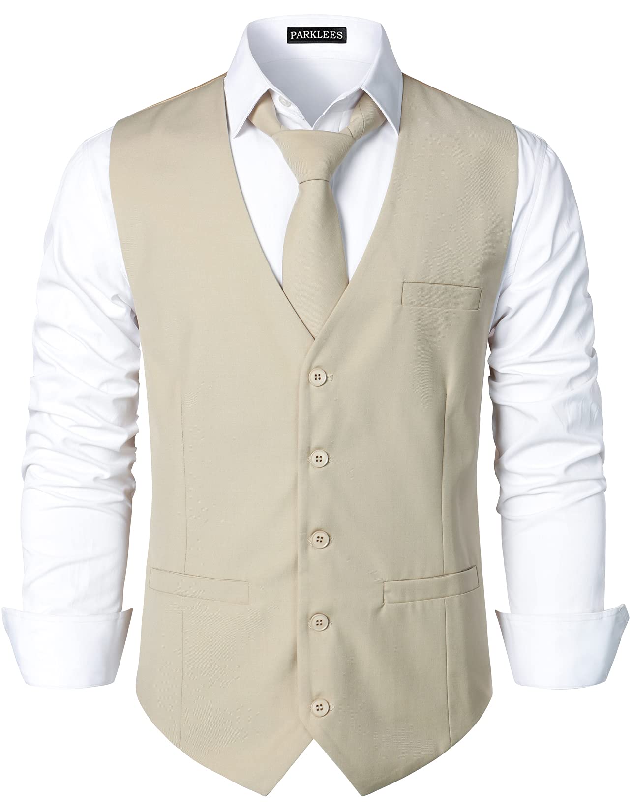 PARKLEES Gilet de smoking pour homme, style hipster, style urbain, affaires, formel, coupe ajustée